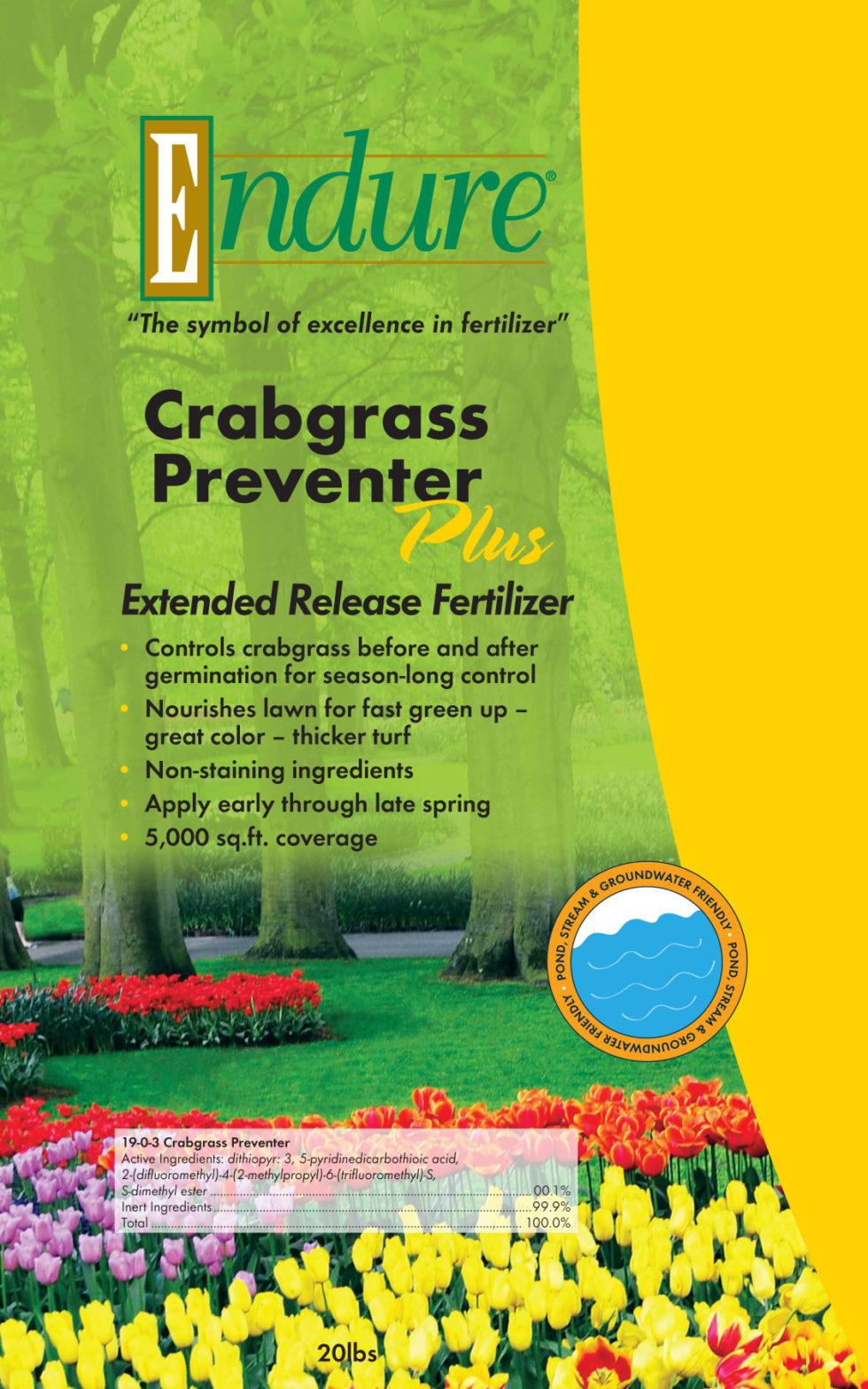 Endure Crabgrass Preventer McCarty Mulch