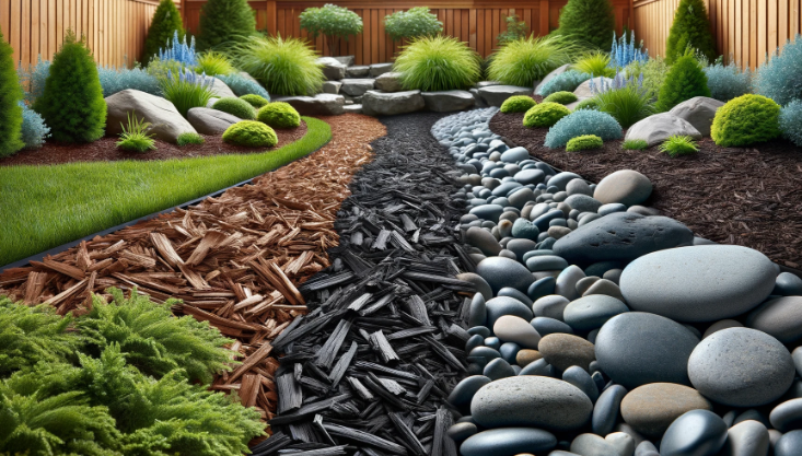 Mulch v Rock Image