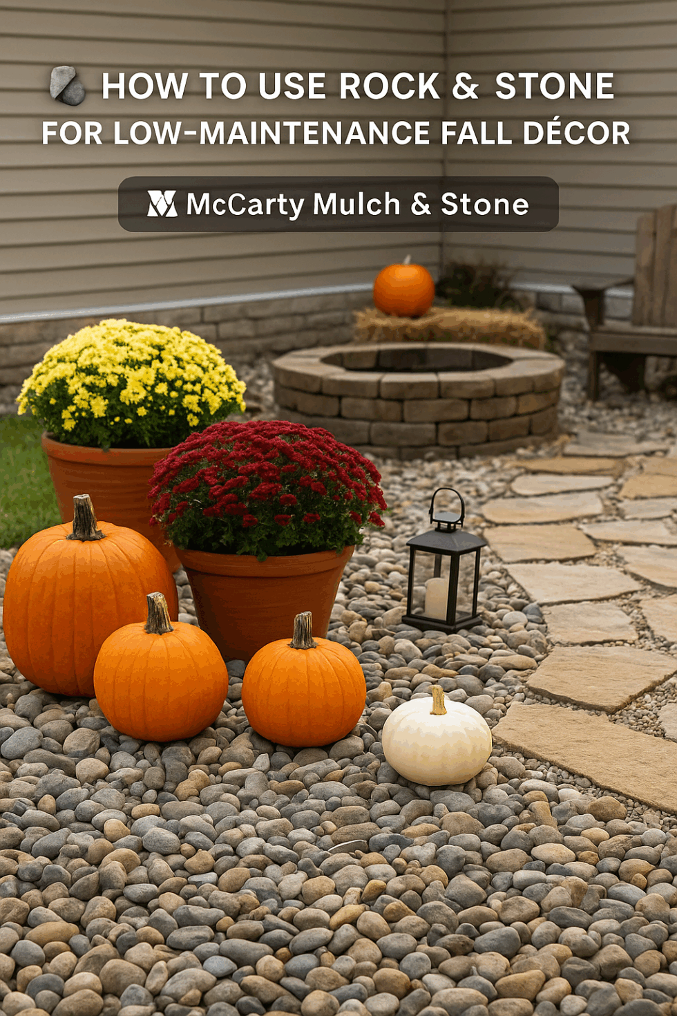 Fall Item Rocks How to Use Rock & Stone for Low-Maintenance Fall Décor - McCarty Mulch